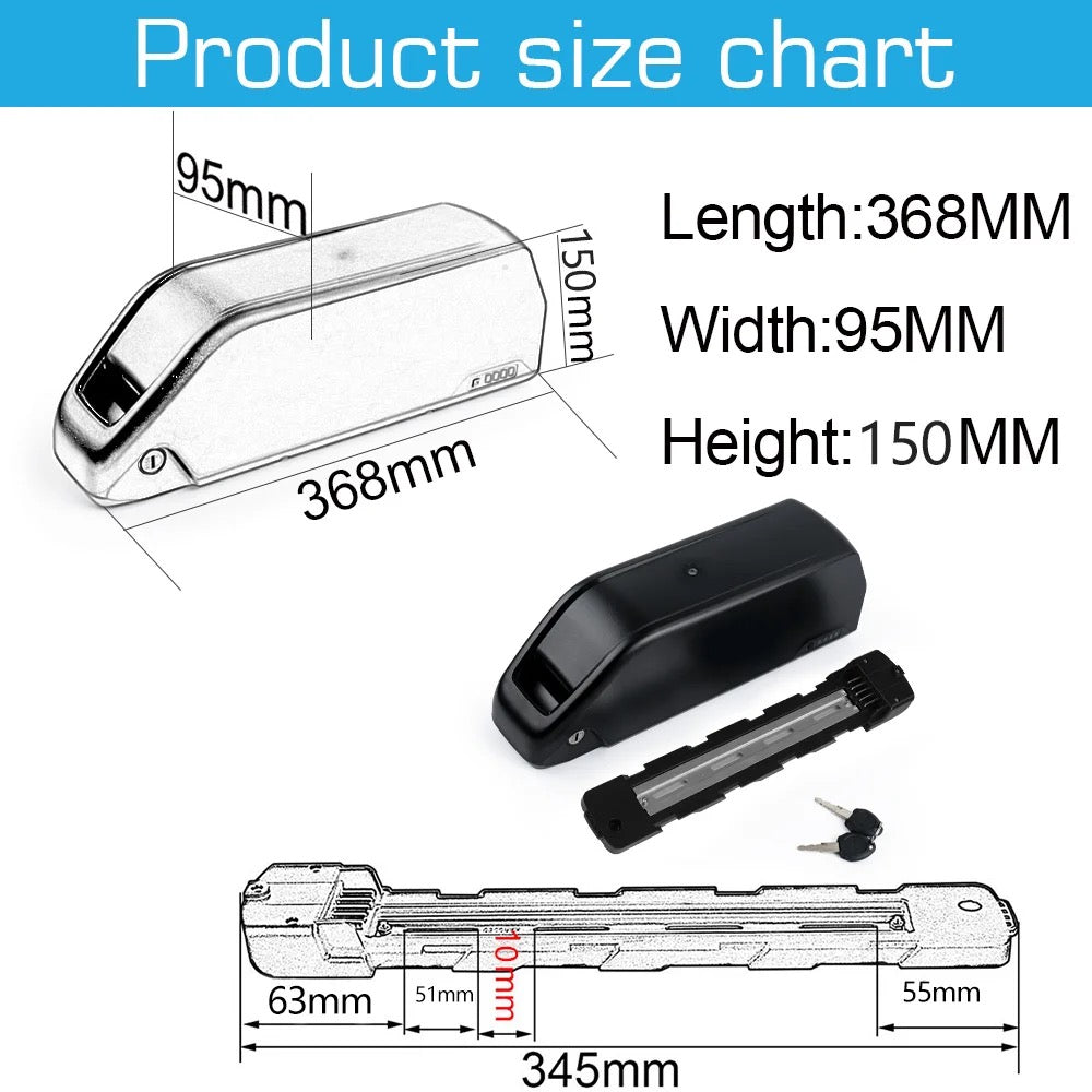 60v 19.2ah 50a BMS Ebike Polly Battery