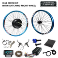 Blue 3000w 27.5" 29" Ebike Conversion Kit With Matching Front Wheel