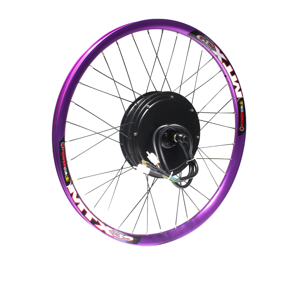 Purple 72v 3000W 30ah Complete Ebike Kit With Matching Front Wheel